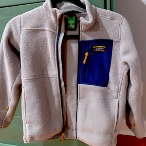 LL Bean kids fleece jacket, size 8/S. Never worn.